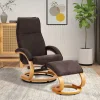 Clearance Wohnen Brauner Designsessel & Hocker im Set - Amsterdam (zweiteilig)