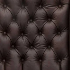 Online Wohnen Brauner Federkernsessel mit Lederbezug - Chesterfield - Esmea