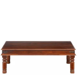 Discount Wohnen Brauner Kolonialstil Couchtisch 60x60 oder 120x75 - Meho