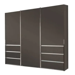 Hot Wohnen Brauner Kombi-Kleiderschrank 300 cm breit - Yana