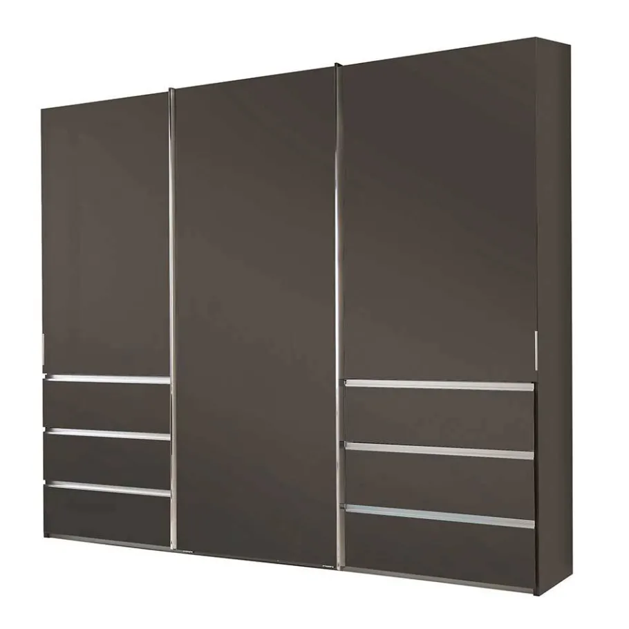 Hot Wohnen Brauner Kombi-Kleiderschrank 300 cm breit - Yana