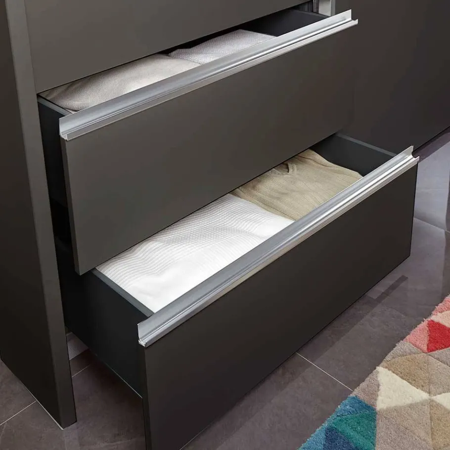 Hot Wohnen Brauner Kombi-Kleiderschrank 300 cm breit - Yana