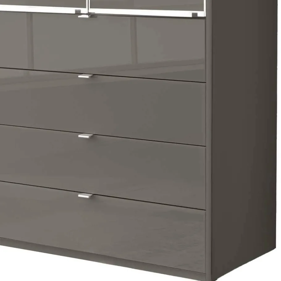 New Wohnen Brauner Kombi-Kleiderschrank 100 cm breit - Madita
