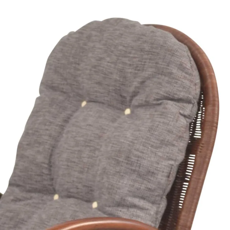 Clearance Wohnen Brauner Schaukelstuhl aus lackiertem Rattan - Asalion