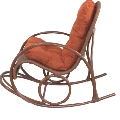 Best Wohnen Brauner Schaukelstuhl aus Rattan Geflecht - Oktaria