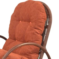 Best Wohnen Brauner Schaukelstuhl aus Rattan Geflecht - Oktaria