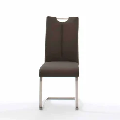 Discount Wohnen Brauner Stuhl mit hoher Lehne - Montry (2er Set)
