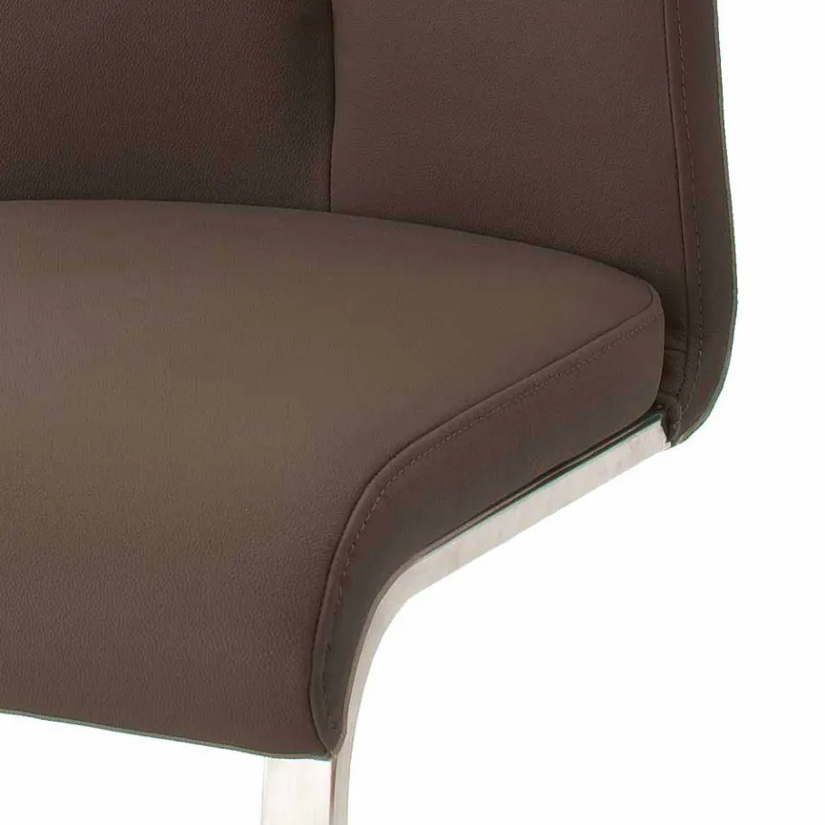 Discount Wohnen Brauner Stuhl mit hoher Lehne - Montry (2er Set)