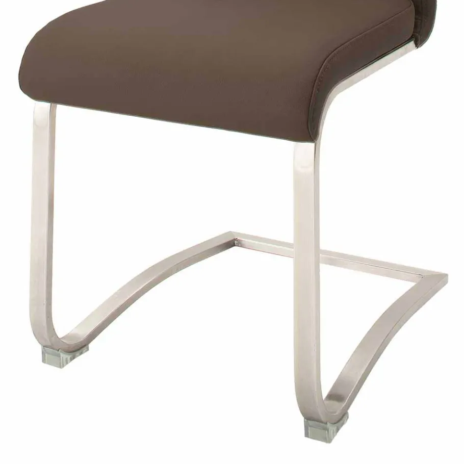 Discount Wohnen Brauner Stuhl mit hoher Lehne - Montry (2er Set)