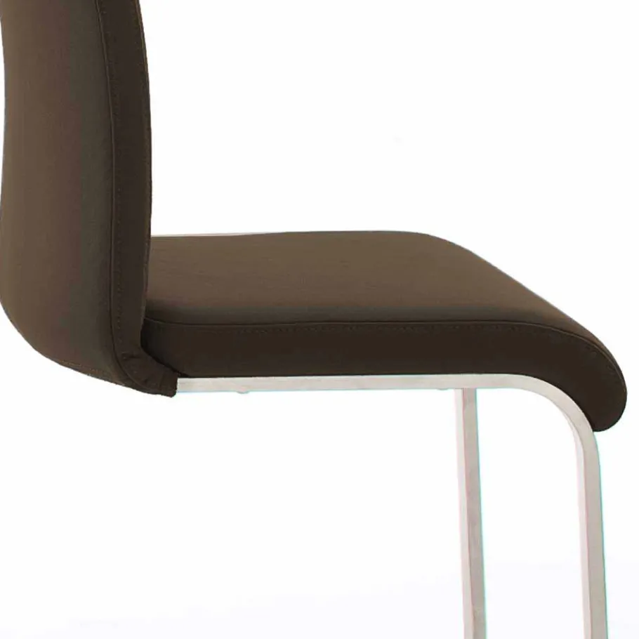 Discount Wohnen Brauner Stuhl mit hoher Lehne - Montry (2er Set)