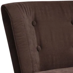 Online Wohnen Brauner Wohnzimmersessel aus Velours - Hippa