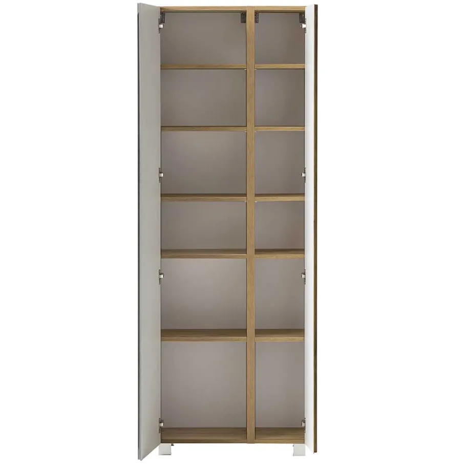 Outlet Wohnen Breiter Badhochschrank mit Doppeltür - Mia