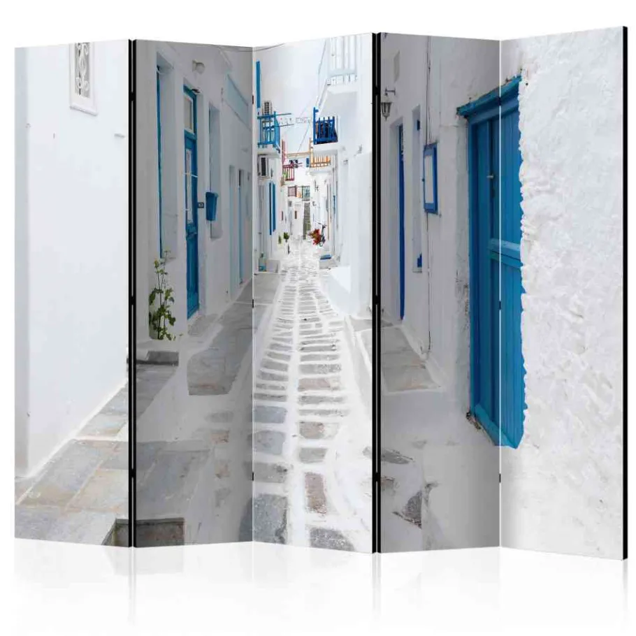 Best Wohnen Breiter Raumtrenner in Weiß & Blau - Malta