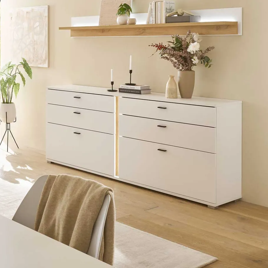 Clearance Wohnen Breites Sideboard mit LED Beleuchtung - Racelyn