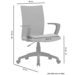 Sale Wohnen Büro Drehstuhl mit hoher Rückenlehne - Eyre