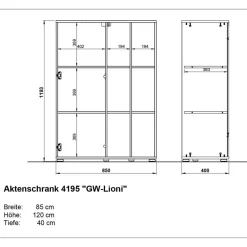 New Wohnen Büro Regal mit Türen Set - Ziharo (zweiteilig)
