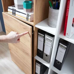New Wohnen Büro Regal mit Türen Set - Ziharo (zweiteilig)