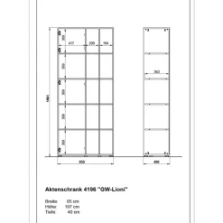 New Wohnen Büro Regal mit Türen Set - Ziharo (zweiteilig)