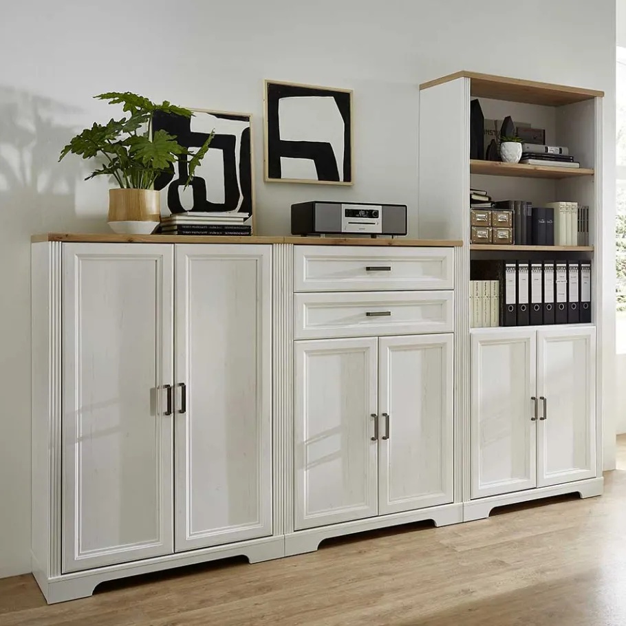 Best Wohnen Büro Schränke Set - Landhaus - Mehady (dreiteilig)