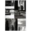 Sale Wohnen Brush Design Teppich in Grau und Schwarz - Naspar
