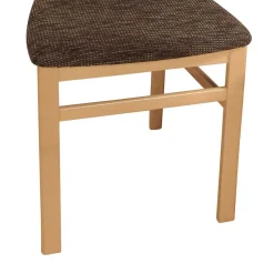 Clearance Wohnen Buche Stühle mit Strukturstoff Masuza in Mocca Braun meliert (2er Set)