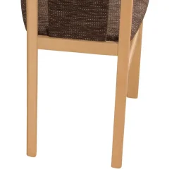 Clearance Wohnen Buche Stühle mit Strukturstoff Masuza in Mocca Braun meliert (2er Set)