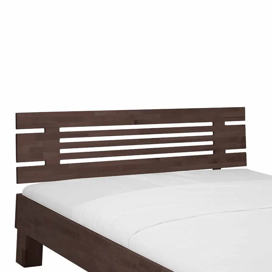 Clearance Wohnen Buchenholz Bett Zyrialo in Wenge dunkel lackiert