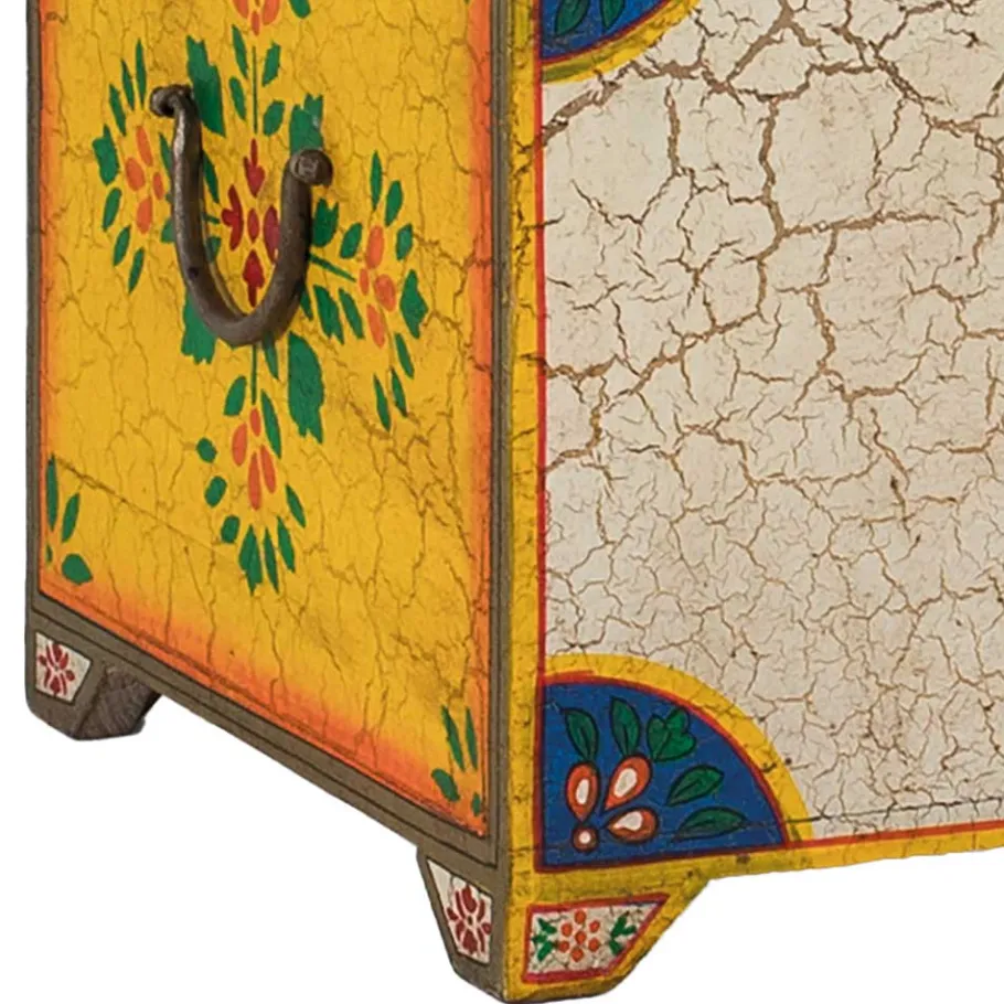 Sale Wohnen Bunte Orient Truhe mit Elefanten und blumigen Motiven - Sambo