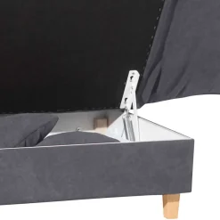 Hot Wohnen Chaiselongue in Anthrazit mit Buche - Adelina