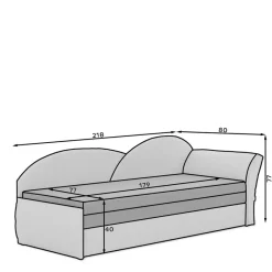 Clearance Wohnen Chaiselongue mit Bettfunktion zweifarbig - Lagroma