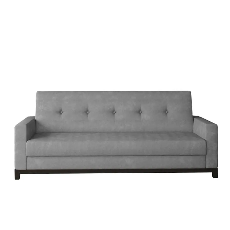 New Wohnen Chenille Klappsofa in Hellgrau - Abagail