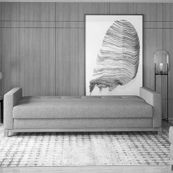 New Wohnen Chenille Klappsofa in Hellgrau - Abagail