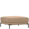 Clearance Wohnen Chenille Polsterhocker in Champagner - Icoleran