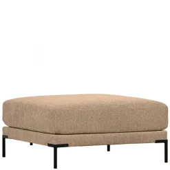 Clearance Wohnen Chenille Polsterhocker in Champagner - Icoleran