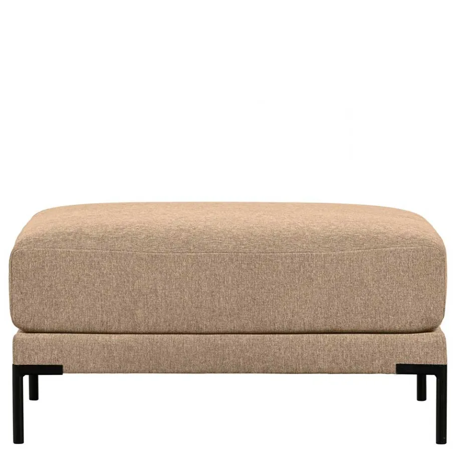 Clearance Wohnen Chenille Polsterhocker in Champagner - Icoleran