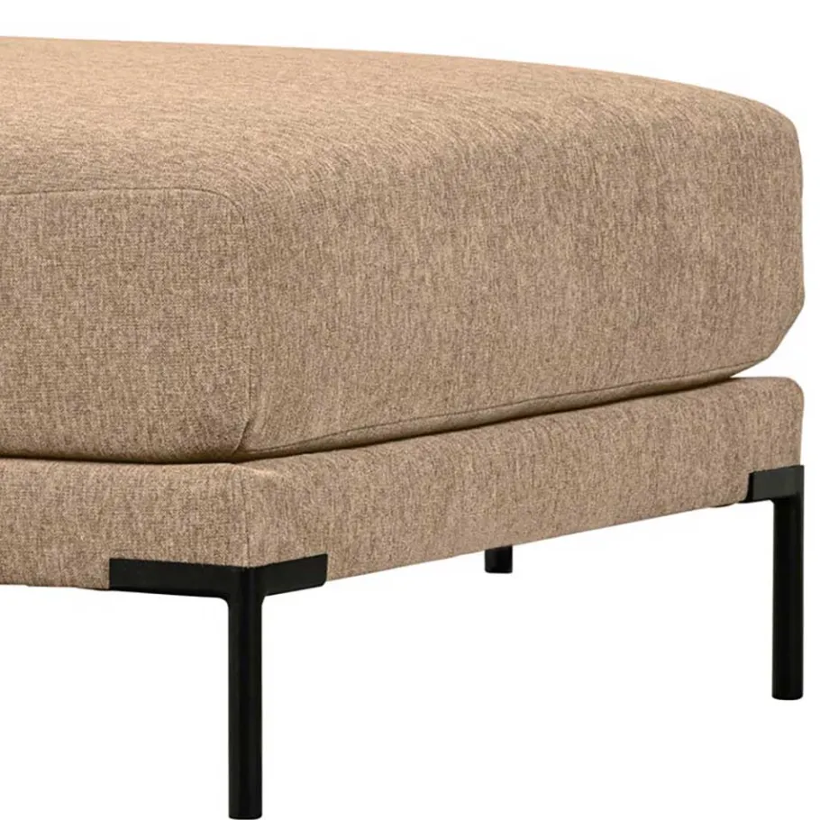 Clearance Wohnen Chenille Polsterhocker in Champagner - Icoleran