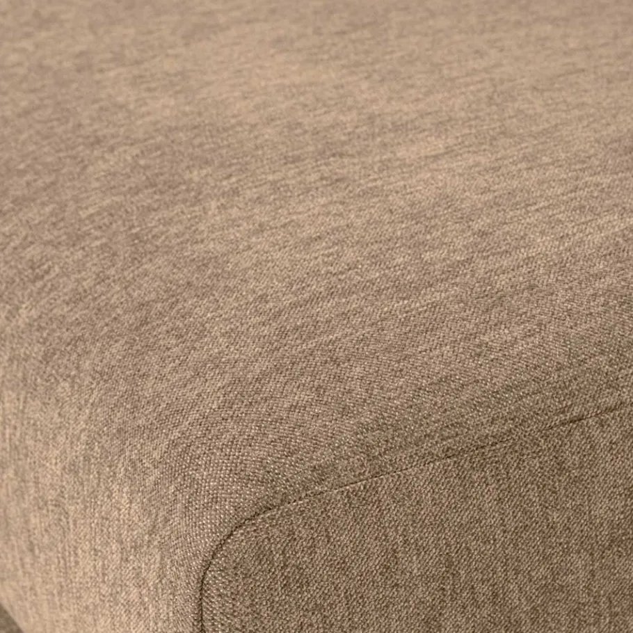 Clearance Wohnen Chenille Polsterhocker in Champagner - Icoleran