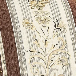 Wohnen Chenille Recamiere in Braun Beige gestreift - Kontrast
