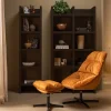 Discount Wohnen Chenille Relaxsessel in Ocker - Zinatella (zweiteilig)