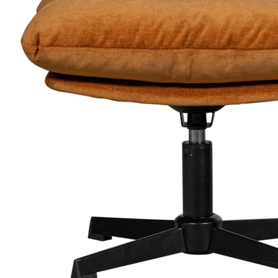 Discount Wohnen Chenille Relaxsessel in Ocker - Zinatella (zweiteilig)
