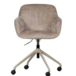 Discount Wohnen Chenille Schreibtischstuhl in Taupe - Vorius