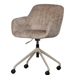 Discount Wohnen Chenille Schreibtischstuhl in Taupe - Vorius
