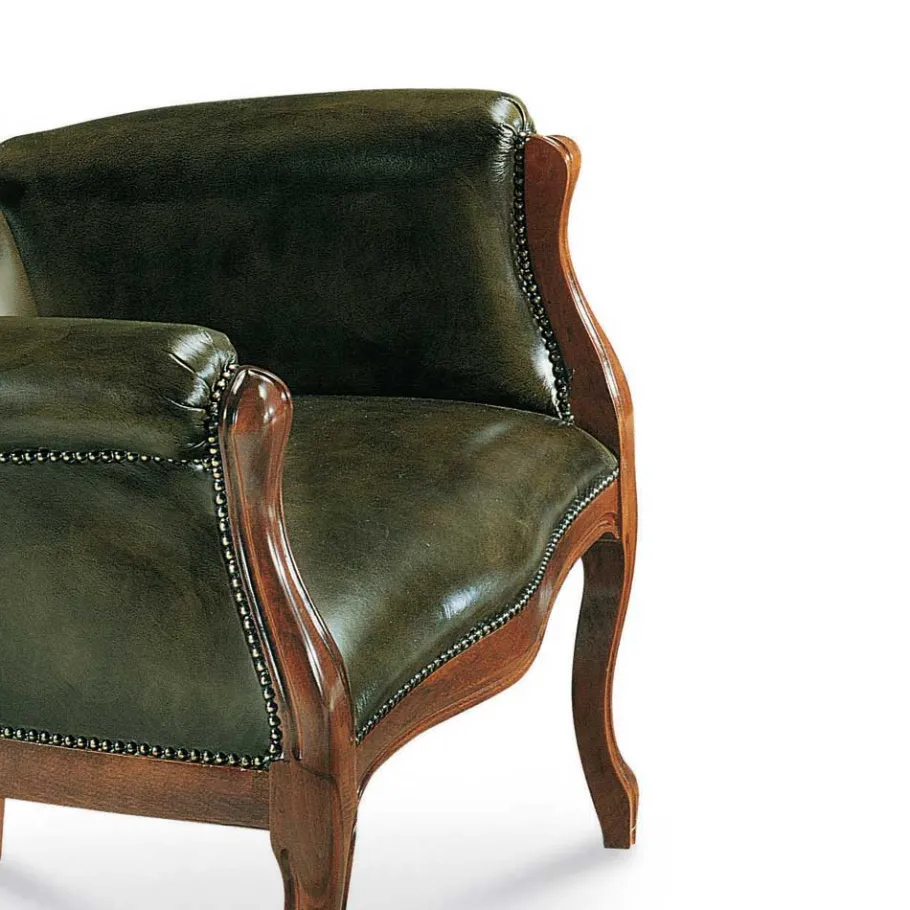 Best Wohnen Chesterfield Armlehnstuhl Magari in Kunstleder Grün
