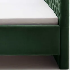 Sale Wohnen Chesterfield Bett in Dunkelgrün Samt - Jesafina