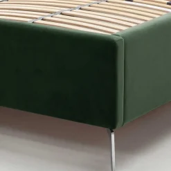 Sale Wohnen Chesterfield Bett in Dunkelgrün Samt - Jesafina