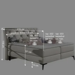 Sale Wohnen Chesterfield Kunstlederbett in Creme - Micerdo