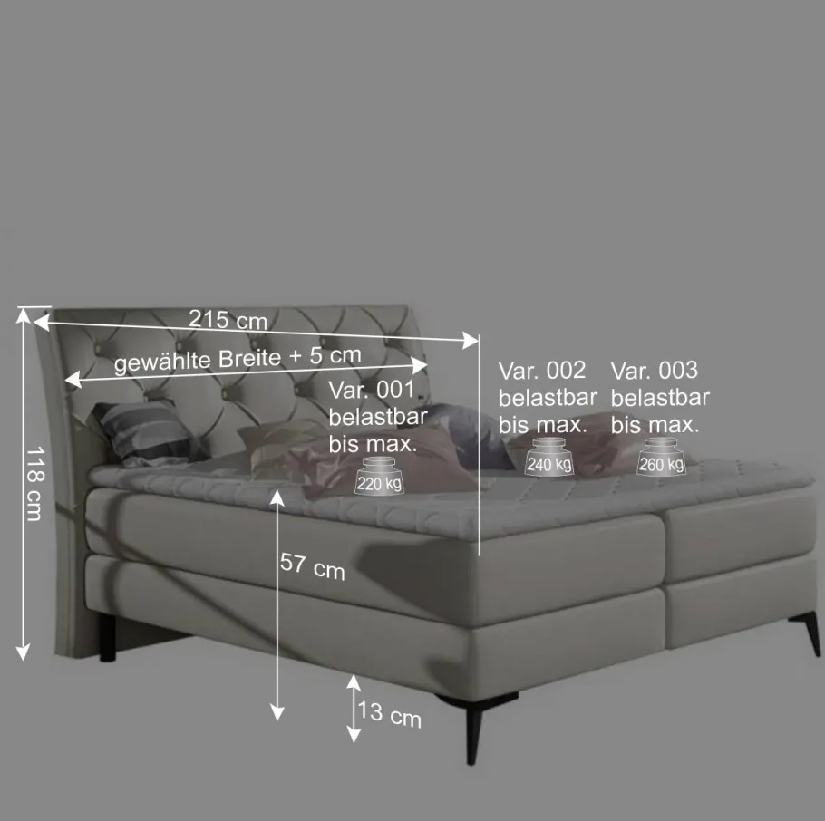 Sale Wohnen Chesterfield Kunstlederbett in Creme - Micerdo