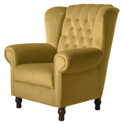 Sale Wohnen Chesterfield Ohrenbackensessel aus Samtvelours - Gregg