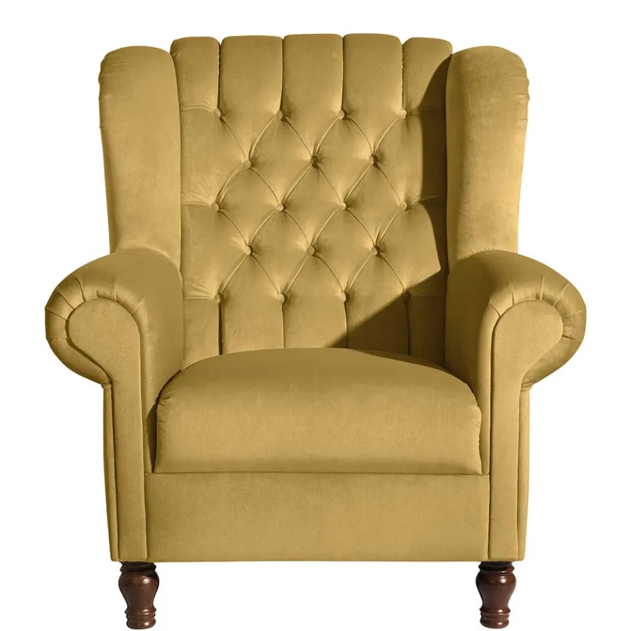 Sale Wohnen Chesterfield Ohrenbackensessel aus Samtvelours - Gregg