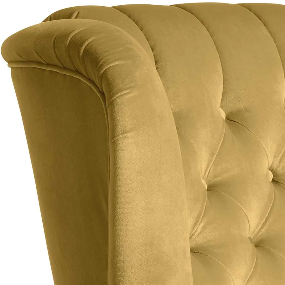 Sale Wohnen Chesterfield Ohrenbackensessel aus Samtvelours - Gregg